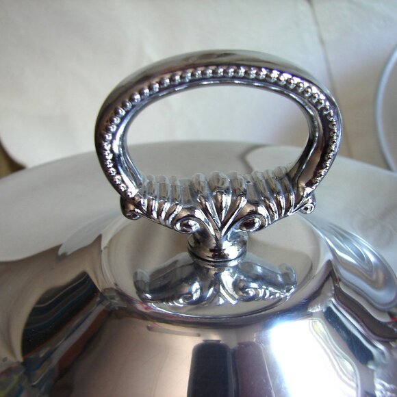 Vintage Mid Century Buenilum Aluminum 10" Covered Serving Dish, USA Made, MCM - Picture 9 of 10